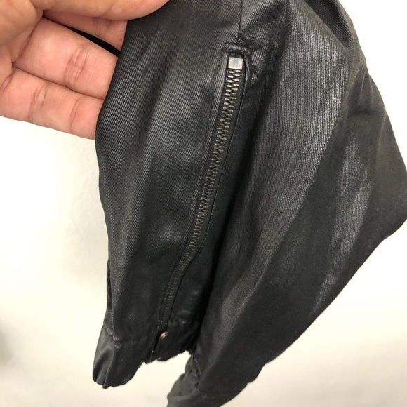 AG Adriano Coated Black Tapered Pants L - Picture 6 of 12